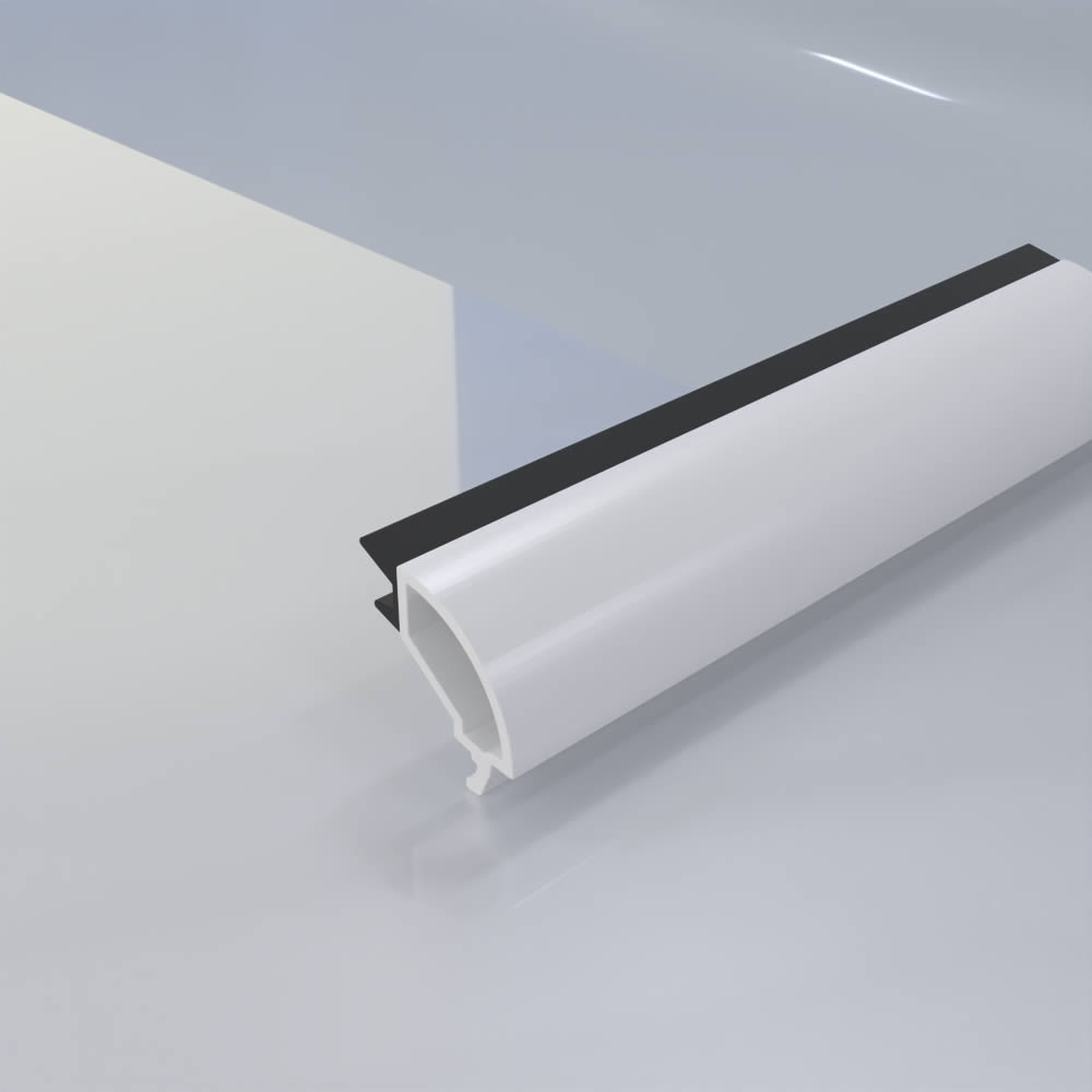 62 Series Round Corner Upvc Double glass bead with rubber profile ZY-12AI